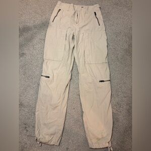 Rag & Bone Beige Kai Flight Trousers Cotton Utilitarian/Military Cargo